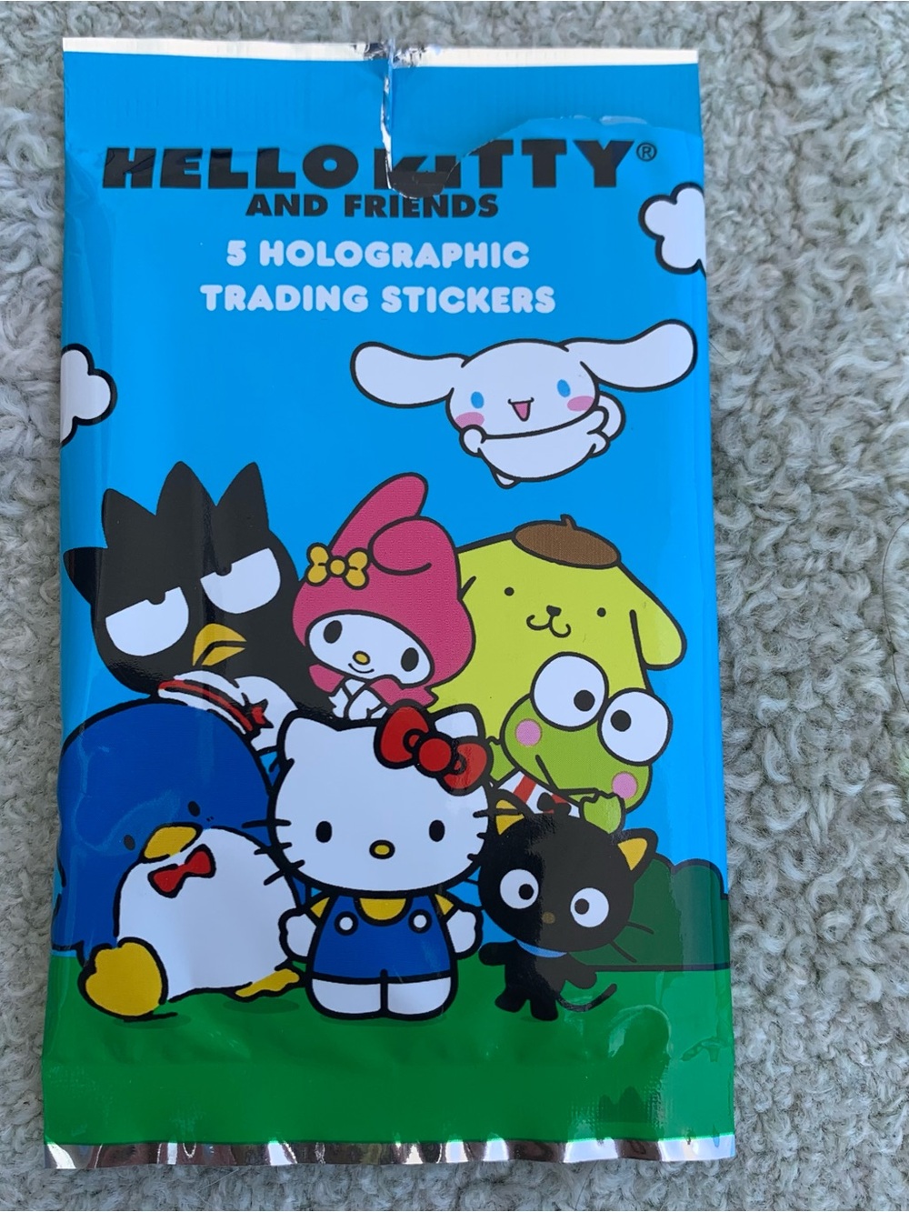 Brand new pack of Hello Kitty 5 Holographic trading stickers